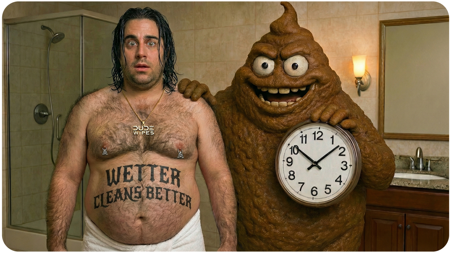 The Heartbreak of Having to Poop Right After You Showered