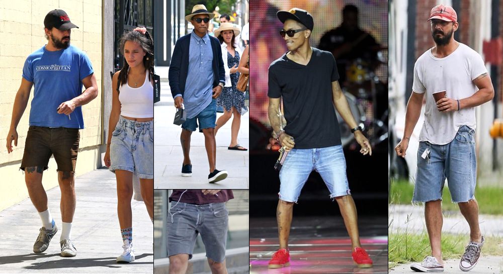 Short de verano para hombre  Dope outfits for guys, Mens clothing styles,  Knee length denim shorts