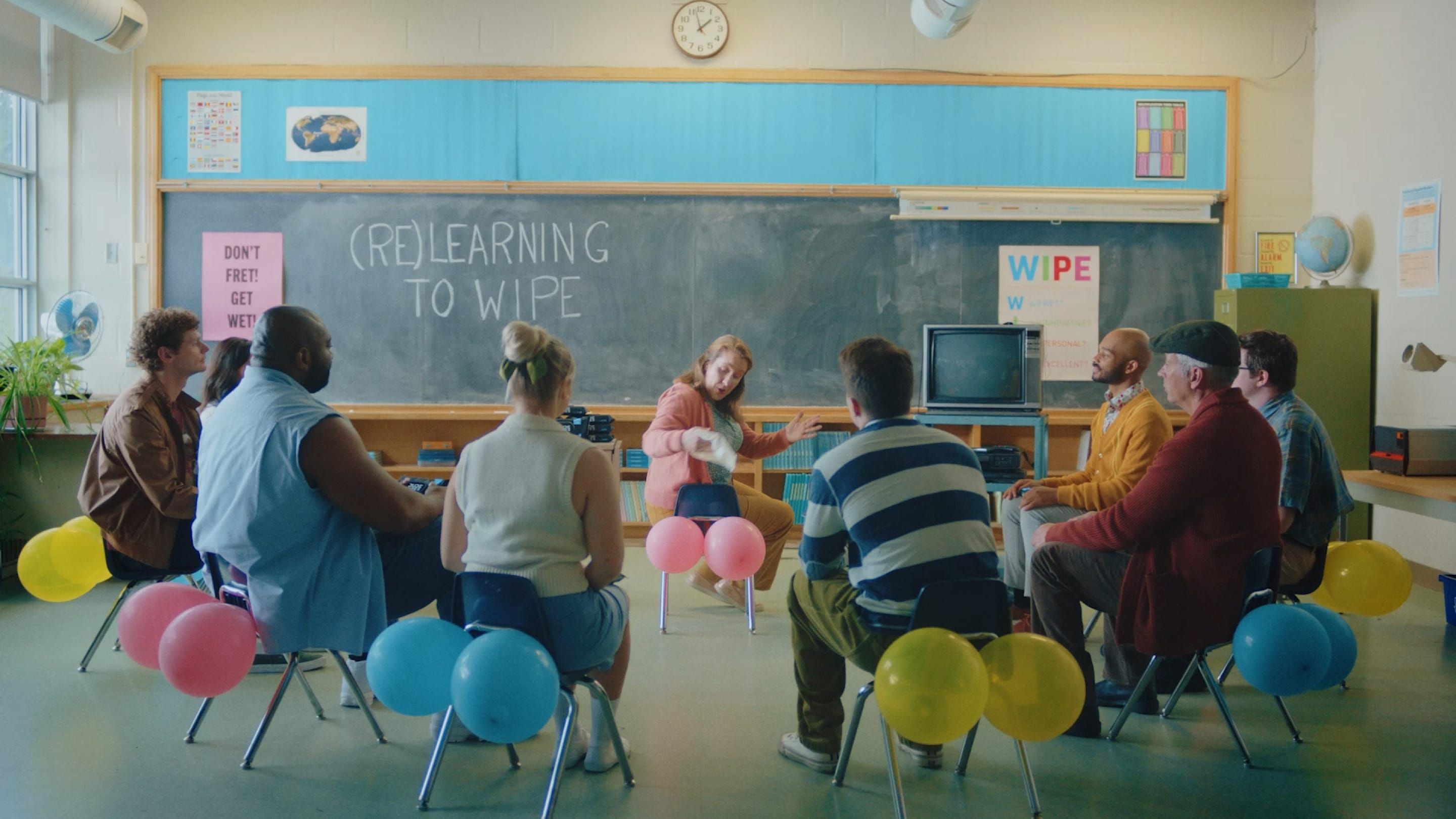 a still image from the re-learning how to wipe ad