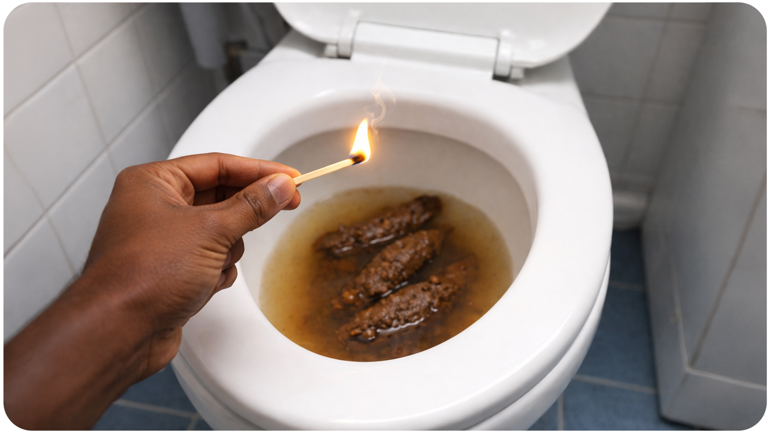burn match after pooping