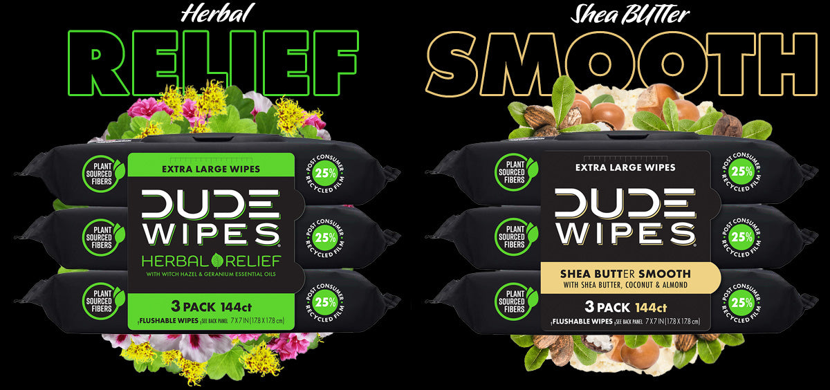 DUDE Unveils New Herbal Relief and Shea BUTTer Smooth Wipes